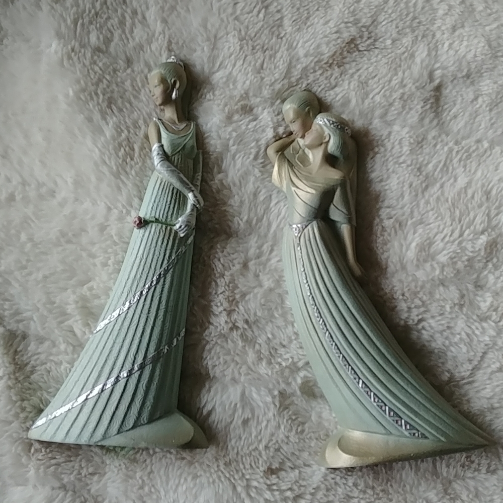 Vintage Parastone Ivory Princess figures Art Deco